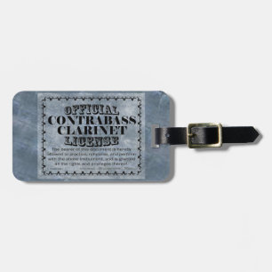 Contrabass Clarinet License Luggage Tag