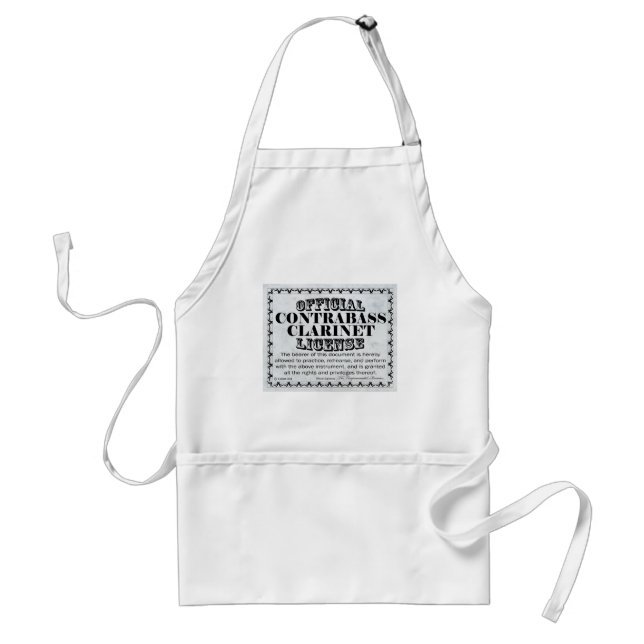 Contrabass Clarinet License Standard Apron (Front)