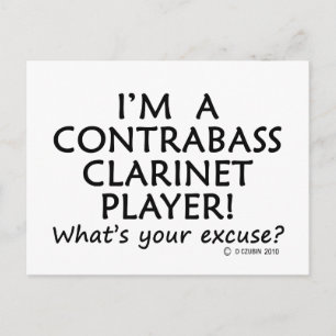 Contrabass Clarinet Player Excuse Postcard