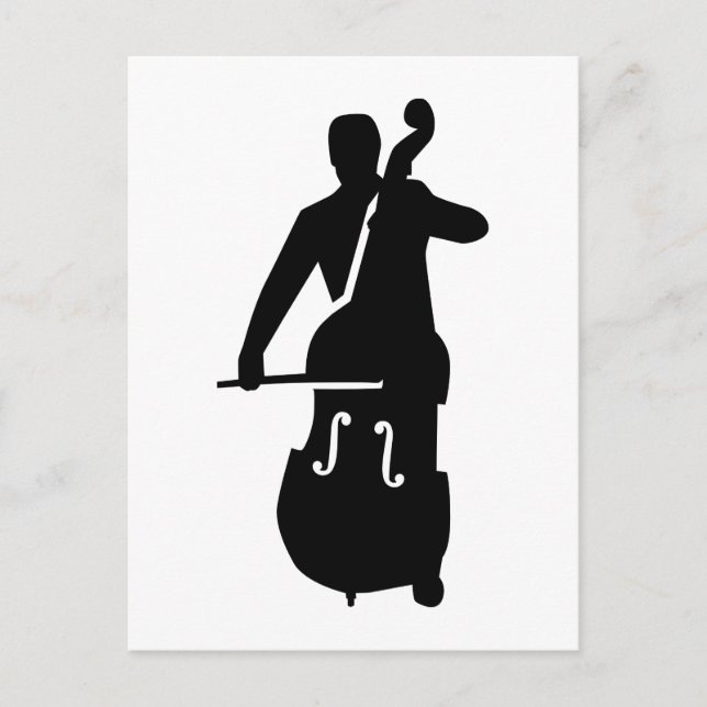 Contrabass player postcard (Front)