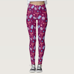 Contraception Pattern Feminist Leggings