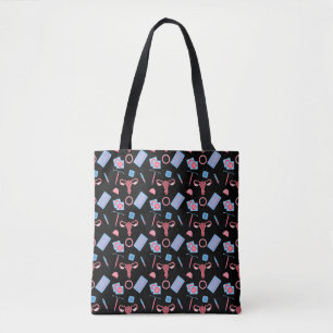 Contraception Pattern Feminist Tote Bag