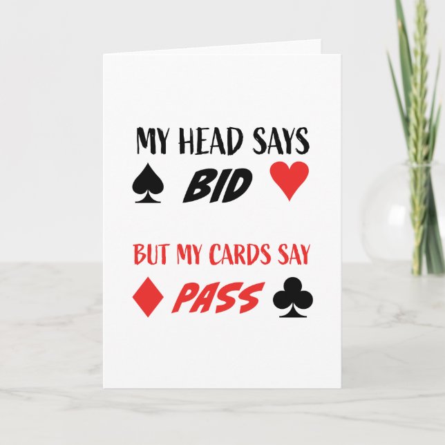  Contract Bridge Humour Card (Front)