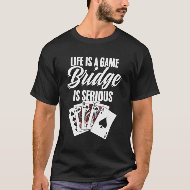 Contract Bridge Trick-Taking Card Game Bridge Love T-Shirt (Front)