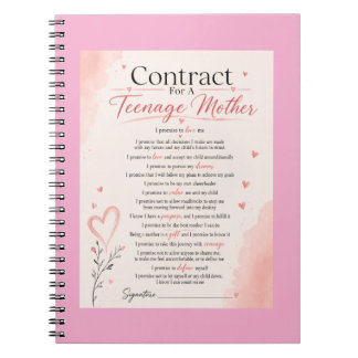 Contract for Teenage Mothers Notebook