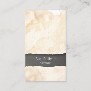 Contractor Bold Grunge Texture Business Card