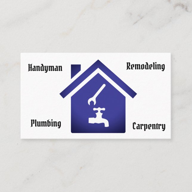 Contractor Business Card Template (Front)