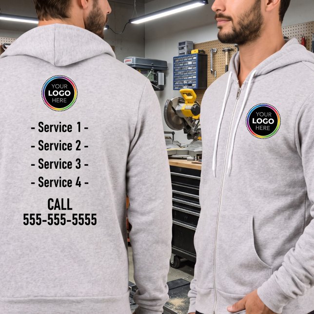 Contractor Business Hoodie - Logo Front & Back  (Creator Uploaded)