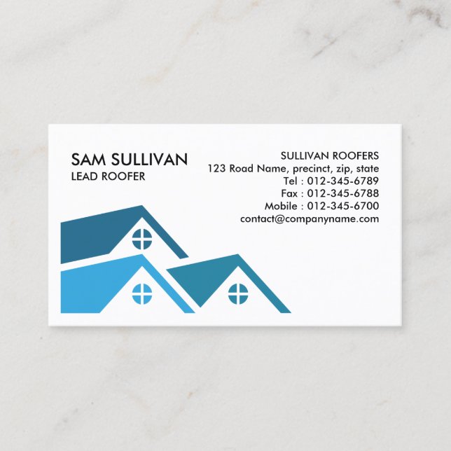 Contractor Construction House Repairs Business Card (Front)