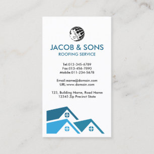 Contractor Construction House Repairs Business Card