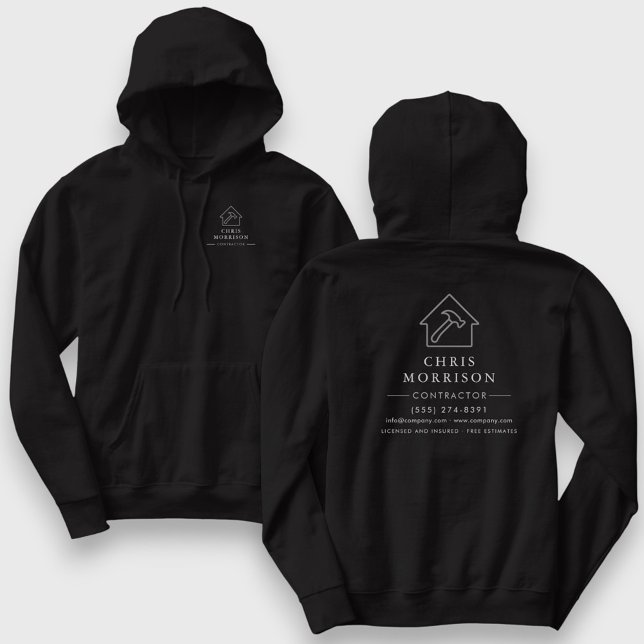 Contractor Home Repair Work Black Silver Hoodie (Creator Uploaded)