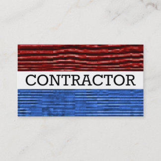 Contractor Patriotic Business Card