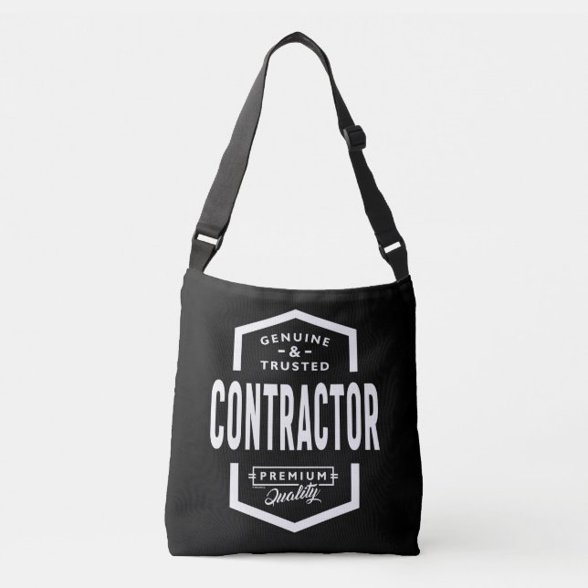 Contractor Work Job Title Gift Crossbody Bag (Front)