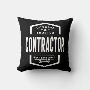 Contractor Work Job Title Gift Cushion