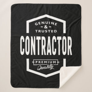 Contractor Work Job Title Gift Sherpa Blanket