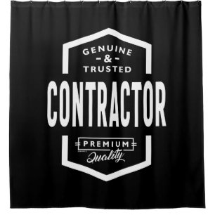 Contractor Work Job Title Gift Shower Curtain