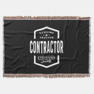 Contractor Work Job Title Gift Throw Blanket