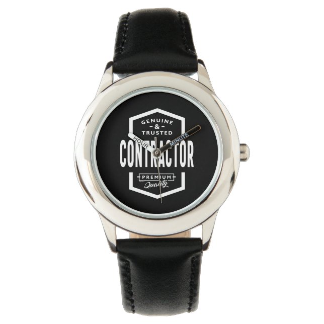 Contractor Work Job Title Gift Watch (Front)