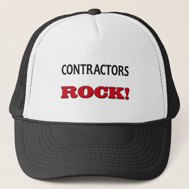 Contractors Rock Trucker Hat (Front)