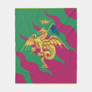 Contrada del Drago (Dragon) Palio di Siena Fleece Blanket