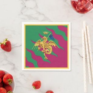 Contrada del Drago (Dragon) Palio di Siena Napkin