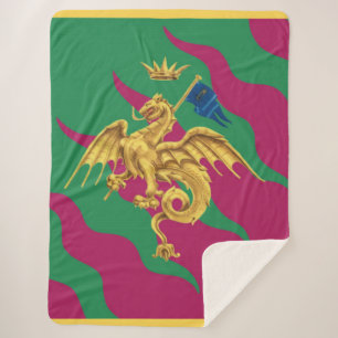 Contrada del Drago (Dragon) Palio di Siena Sherpa Blanket
