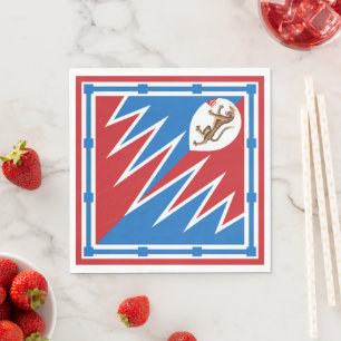 Contrada della Pantera (Panther) Palio di Siena Napkin