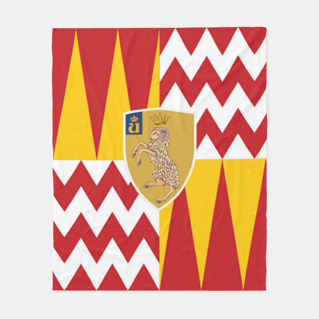 Contrada di Valdimontone (Valley of the Ram) Fleece Blanket (Front)
