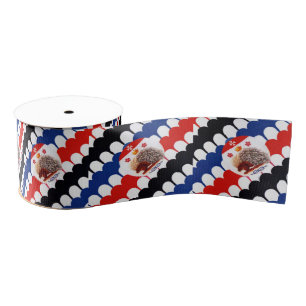 Contrada Sovrana dell' Istrice (Porcupine) Palio Grosgrain Ribbon