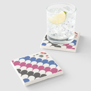 Contrada Sovrana dell' Istrice  (Porcupine) Palio Stone Coaster