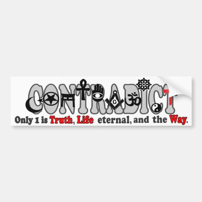 Contradict bumper sticker (Front)