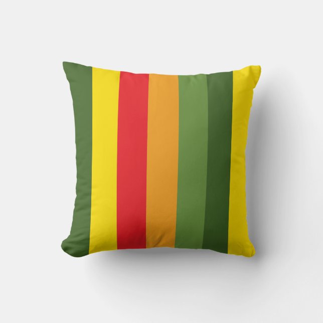 Contrast Colour Stripe Pattern Pillow (Front)