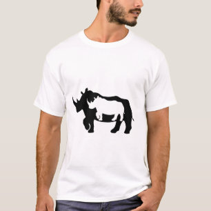 Contrast Rhino Silhouette in Bold Harmony T-Shirt