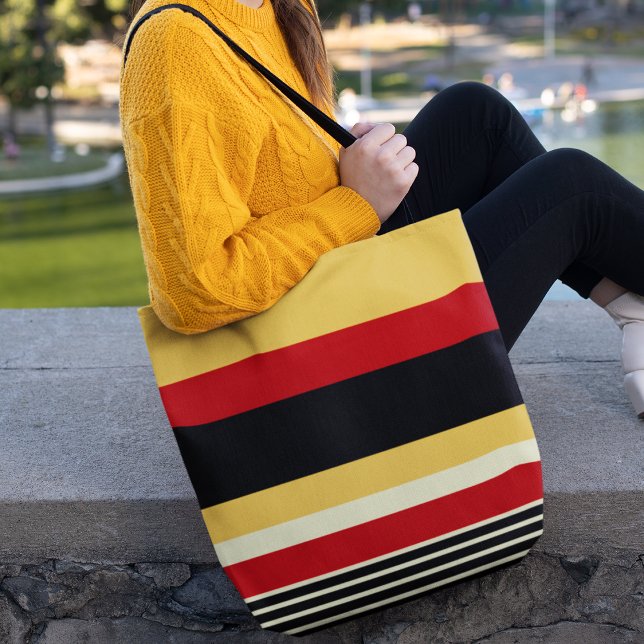 Contrast Yellow With Red Tote Bag (Creator Uploaded)