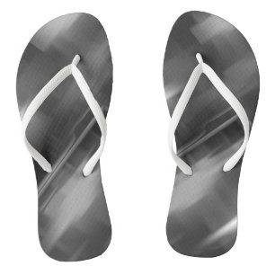 Contrasting Black and White Vanishing Shapes Jandals