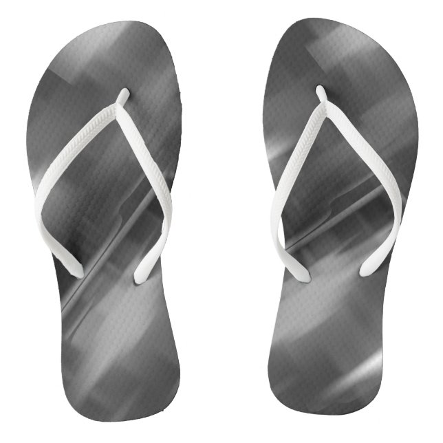 Contrasting Black and White Vanishing Shapes Jandals (Footbed)