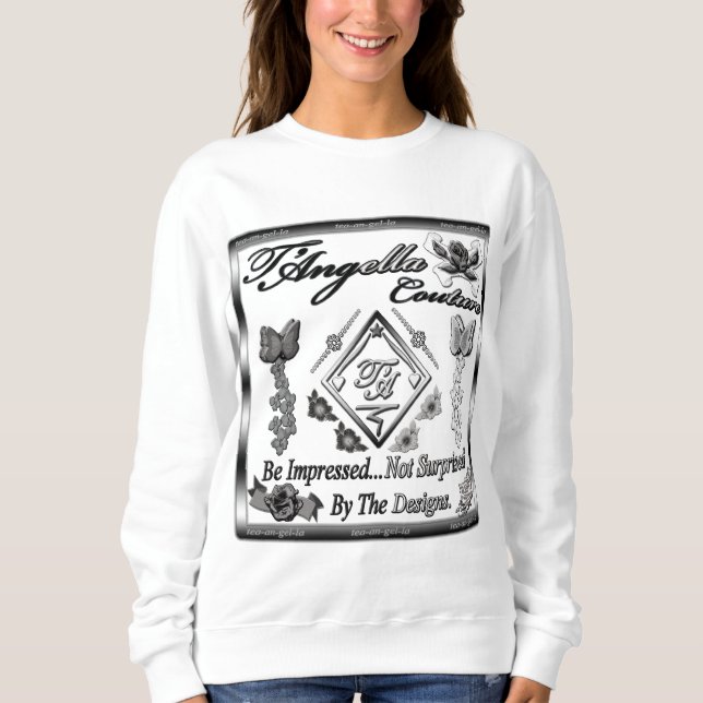 Contrasting black/white flowers Sweatshirt (Front)