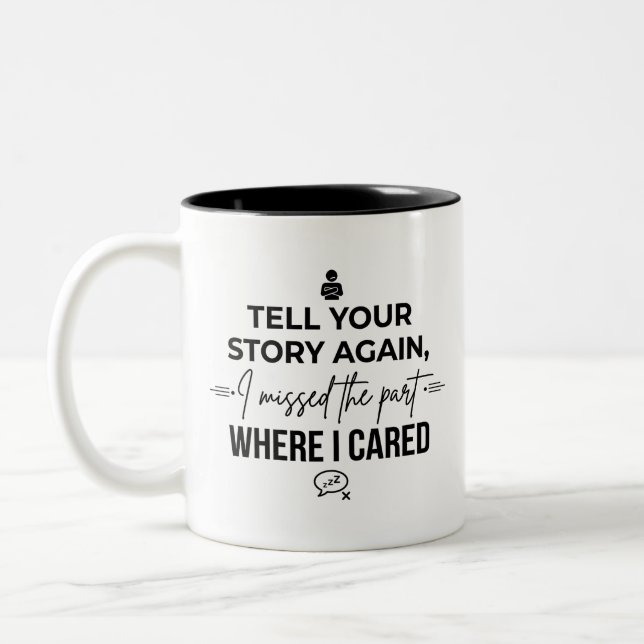 Contrasting Coffee Mug Sarcasm Quote (Left)
