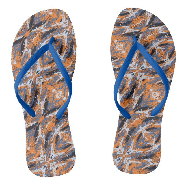 Contrasting Colours Abstract. Jandals (Footbed)