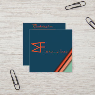 Contrasting Colours Professional Square Business Card
