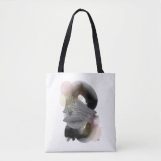 Contrasting Minimal Abstract Art Reusable Tote Bag