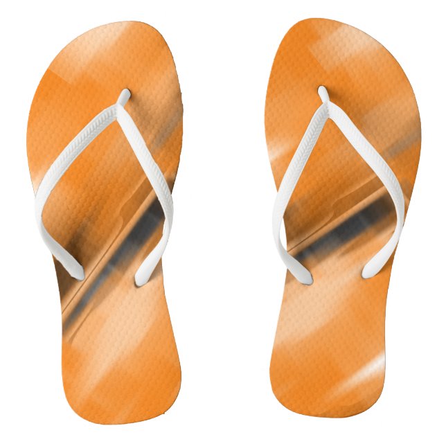 Contrasting Orange Vanishing Shapes Jandals (Footbed)