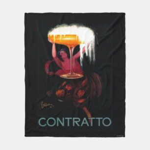 Contratto Vintage PosterEurope Fleece Blanket