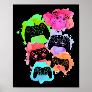 Control All Gamer Video Game Lover Controller Cute Poster