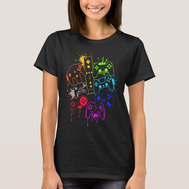 Control all the Things Video Game Controller  17 T-Shirt (Front)