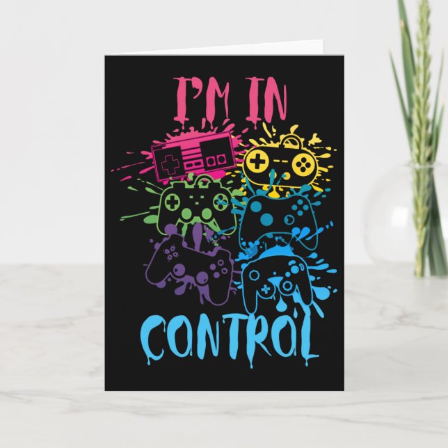 Control All The Things Video Game Controller 3  Card (Front)