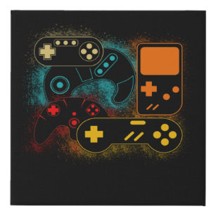 Control all the Things Video Game Controller Faux Canvas Print