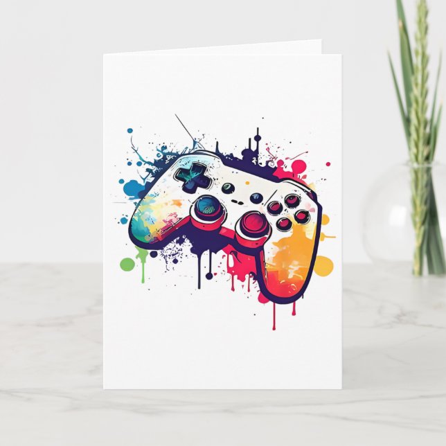 Control All The Things Video Game Controller Gamer Card (Front)
