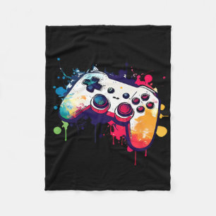 Control All The Things Video Game Controller Gamer Fleece Blanket