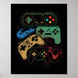 Control All The Things Video Game Controller Gamer Poster